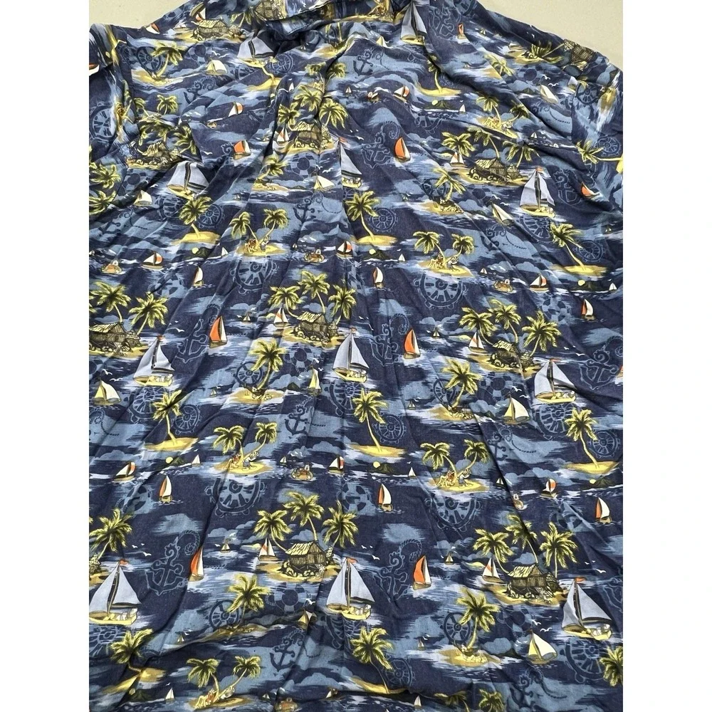 Vintage Walt Disney World Hawaiian Shirt‎ Size XL Blue Mickey Mouse